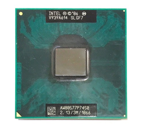 Процессор для ноутбука Intel Core 2 Duo Mobile P7450 SLGF7 Socket P PGA478 (3M Cache, 2.13 GHz), с разбора