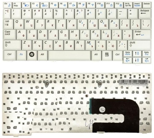 Клавиатура для ноутбука Samsung NC10, ND10, N110, N127, N130, N140 (RU) белая [10094]