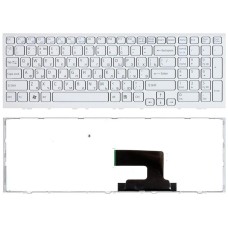Клавиатура для ноутбука Sony Vaio VPC-EH (RU) белая, белая рамка [10103]