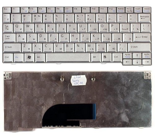 Клавиатура для ноутбука Sony Vaio VPC-M, PCG-21311V, серебристая [10098]
