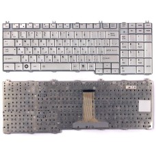 Клавиатура для ноутбука Toshiba Satellite P200, P300, A500, P500, L350,  l500 (RU) серебристая [10096]