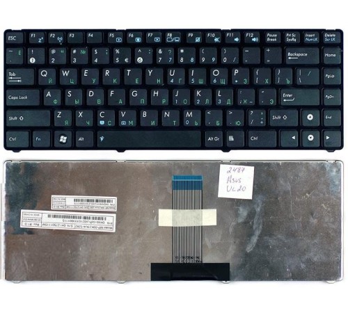 Клавиатура для ноутбука  Asus UL20 EEE PC 1201 (RU) черная с черной рамкой [10090]