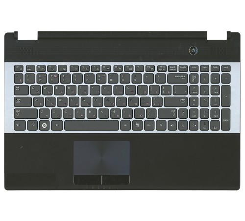 Клавиатура (топ-панель) для ноутбука Samsung RC530  (RU) черная [10045]