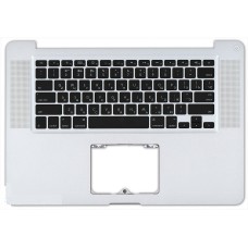 Клавиатура для ноутбука Apple Macbook A1286 2009+ (RU) черная, топ-панель
