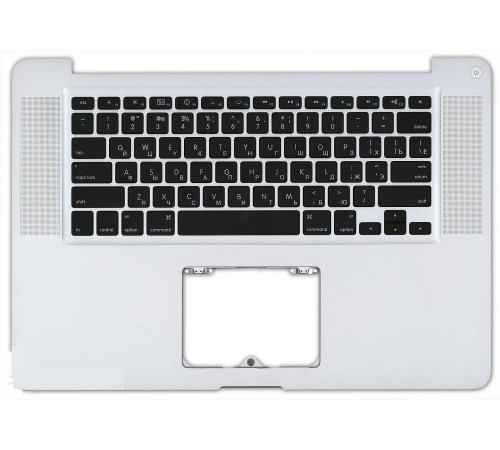 Клавиатура для ноутбука Apple Macbook A1286 2009+ (RU) черная, топ-панель