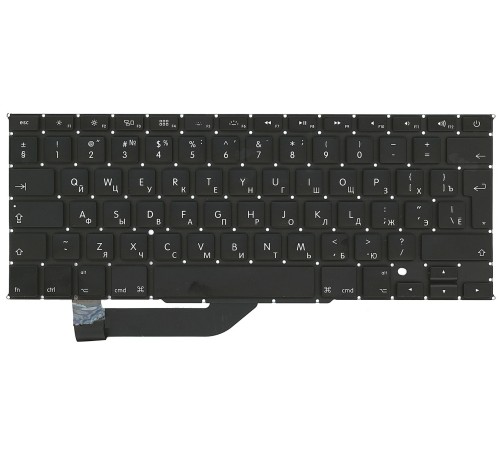 Клавиатура для ноутбука Apple MacBook Pro A1398 большой Enter (RU) черная