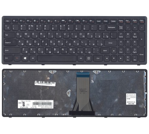 Клавиатура для ноутбука Lenovo G505s Z510 S510 (RU) черная, с черной рамкой [10150]