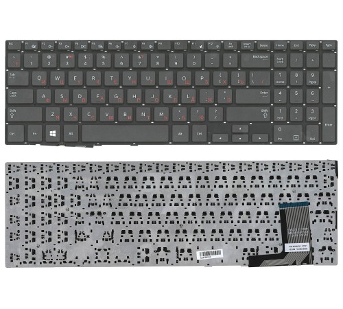 Клавиатура для ноутбука Samsung NP370R5E NP470R5E NP510R5E (RU) черная, small Enter [10186]