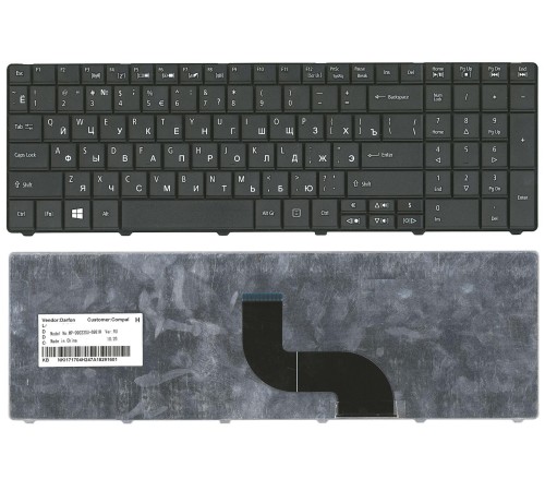 Клавиатура для ноутбука Acer Aspire E1-521, E1-531, E1-571; Packard Bell LE11, TE69 (RU) черная [10149]