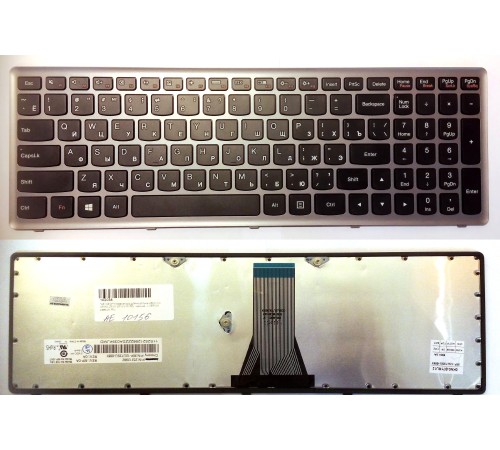 Клавиатура для ноутбука Lenovo G500S, S510, Z510 (RU) черная с серой рамкой [10156]