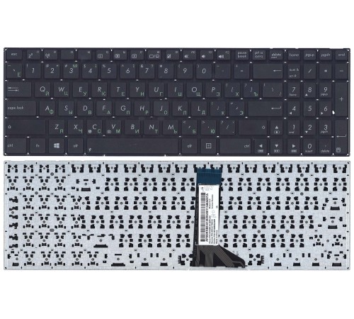 Клавиатура для ноутбука Asus X551 X551CA X551MA X553 черная без рамки RU (плоский Enter) [10163]