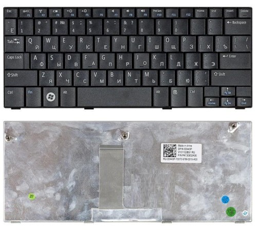 Клавиатура для ноутбука Dell Inspiron mini 10v, 1010, 1011 (RU) черная