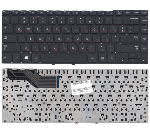 Клавиатура для ноутбука Samsung Series 3 14.0" Np350v4x Np355v4x (RU) черная
