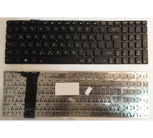 Клавиатура для ноутбука Asus N56 N56V N76 N76V (RU), БОЛЬШОЙ Enter, черная [10179]