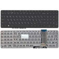 Клавиатура для ноутбука HP ENVY 15-j000 без рамки, плоский Enter (RU) черная [10182]