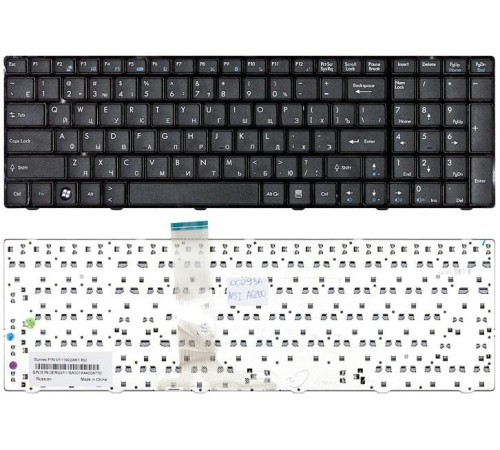 Клавиатура для ноутбука MSI A6200 CX605 CR630 CX705 (RU) черная