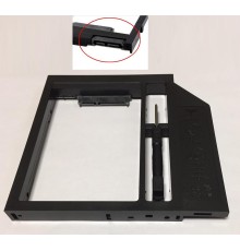 Переходник, салазки дополнительного HDD / SSD SATA-III кредл в отсек CD / DVD 12.7 mm, пластик [HDDROM-12]