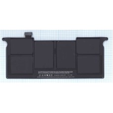 Аккумуляторная батарея (A1406) для ноутбука Apple MacBook Air A1370 35Wh, черная OEM