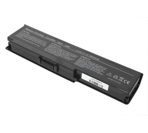 Аккумуляторная батарея для ноутбука Dell 1400, 1420, Vostro 1400, 1420 (10.8/11.1 В 4400-4800 мАч), черная