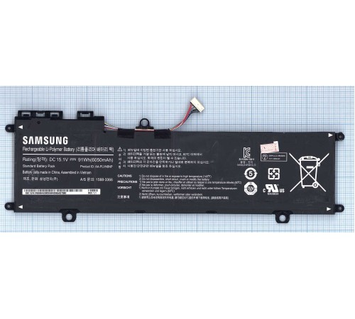 Аккумуляторная батарея AA-PLVN8NP для Samsung (NP) 780Z5E, 880Z5E 15.1V 91Wh 6050mAh черная
