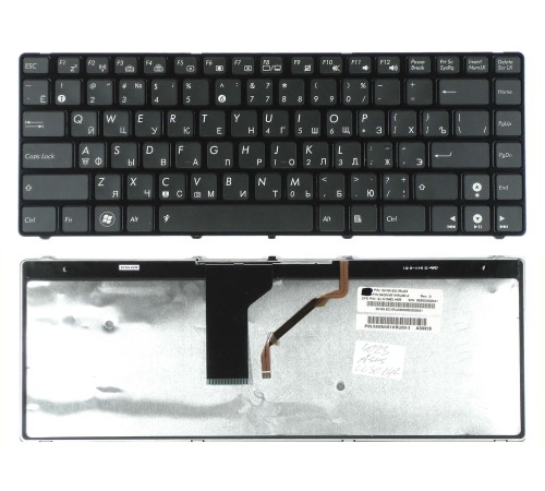 Клавиатура для ноутбука Asus UL30 K42 K43 X42 (RU) черная с подсветкой