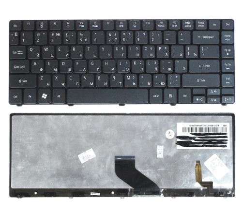 Клавиатура для ноутбука Acer Aspire Timeline 3410 3410T 3410G 4741 3810 3810T черная (RU) с подсветкой