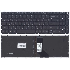 Клавиатура для ноутбука Acer E5-573, 5 A515-51G, 7 A715-71G (RU) черная с подсветкой [11615]