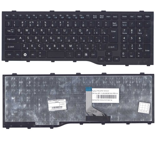 Клавиатура для ноутбука Fujitsu LIFEBOOK AH532 NH532 (RU) черная
