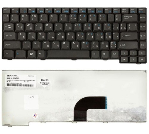 Клавиатура для ноутбука Benq U121W (RU) черная