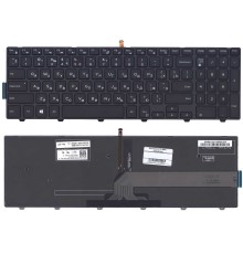 Клавиатура для ноутбука Dell Inspiron 15-3000 15-5000 5547 5521 5542 (RU) черная с подсветкой [10210]