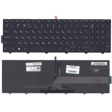 Клавиатура для ноутбука Dell Inspiron 15-3000 15-5000 5547 5521 5542 (RU) черная с подсветкой [10210]
