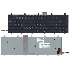 Клавиатура для ноутбука Clevo P170EM (RU) черная с подсветкой