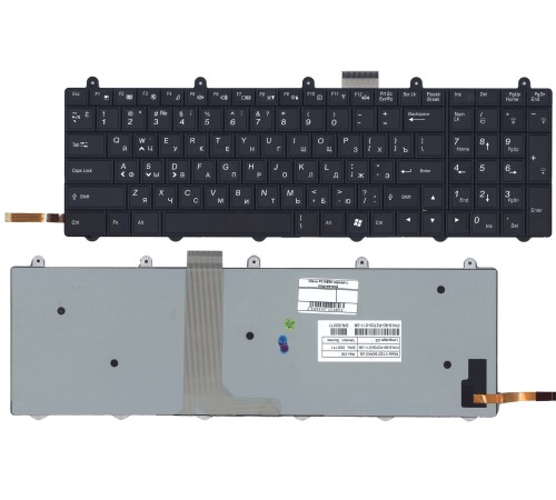 Клавиатура для ноутбука Clevo P170EM (RU) черная с подсветкой