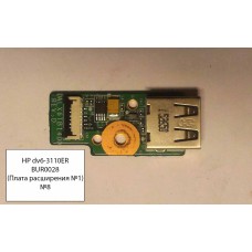 *Б/У* Плата расширения USB №1  для ноутбука HP DV6-3000 (DALX6TB14D0 Rev: D) [BUR0028-7], с разбора