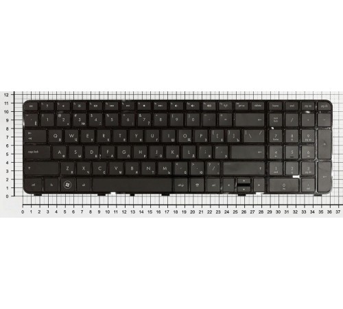 Клавиатура HP Pavilion DV7-4000, DV7-4100 (RU) черная, черная рамка [10402]