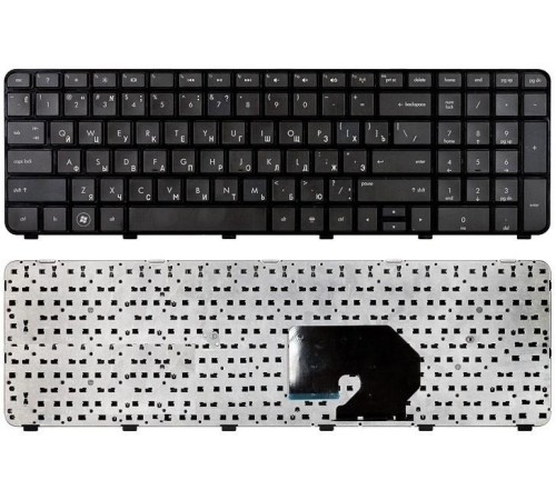 Клавиатура HP Pavilion DV7-6000, DV7-6100, DV7-6200 (RU) черная, черная рамка