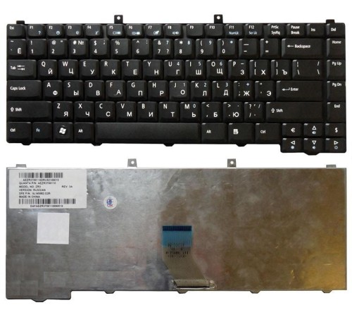 Клавиатура для ноутбука Acer Aspire 1400, 3000, 5050, 5550, ZL6 (RU) черная [10068]