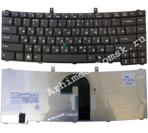 Клавиатура для ноутбука Acer TravelMate 6492 (RU) черная, матовая
