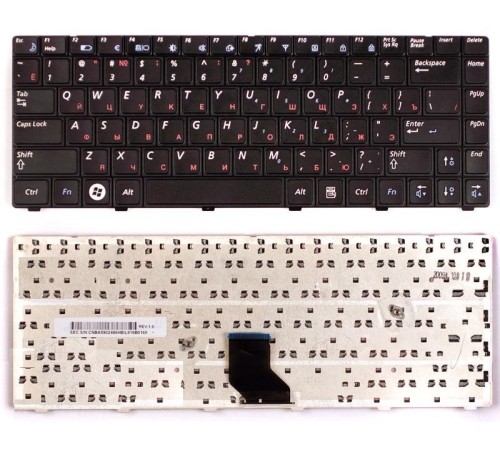 Клавиатура для ноутбука Samsung R520, R522, R522H (RU) черная [10054]