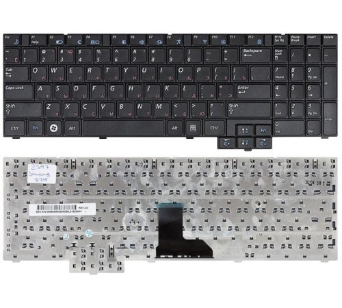 Клавиатура для ноутбука Samsung R519, R523, R525, R528, R530, R540, R618, R620, P580, R719 (RU) черная
