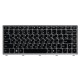 Клавиатура Lenovo IdeaPad U410 (RU) черная (серебристая рамка)