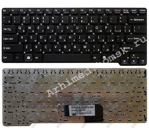 Клавиатура для ноутбука Sony Vaio VGN-CW (RU) черная, без рамки