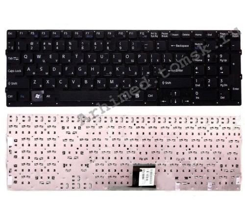 Клавиатура для ноутбука Sony Vaio VGN-EC (RU) черная, без рамки