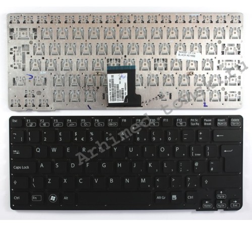 Клавиатура для ноутбука Sony Vaio VPC-CA (RU) черная, без рамки (10141)