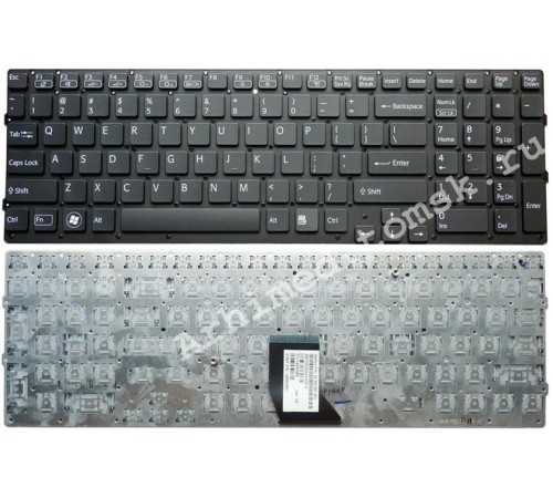 Клавиатура для ноутбука Sony Vaio VPC-CB (RU) черная, без рамки