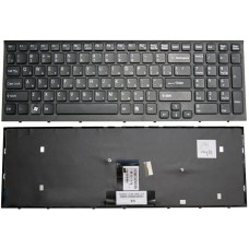 Клавиатура для ноутбука Sony Vaio VPC-EB черная (черная рамка) [10104]