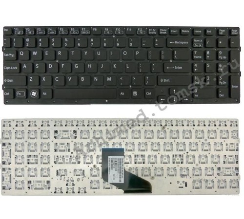 Клавиатура для ноутбука Sony Vaio VPC-F219FC (RU) черная, без рамки