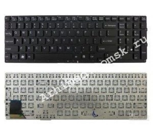 Клавиатура для ноутбука Sony Vaio VPC-SE (RU) черная, без рамки
