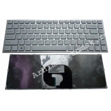 Клавиатура для ноутбука Sony Vaio VPC-Y (RU) белая, серебряная рамка