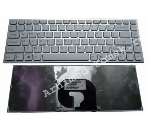 Клавиатура для ноутбука Sony Vaio VPC-Y (RU) белая, серебряная рамка
